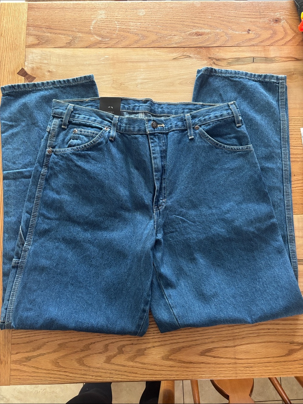 Dickies Men's Relaxed Fit Carpenter Jeans - Light Blue Denim - Picture 5 of 8
